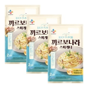 CJ제일제당 까르보나라 스파게티 600g 2인분 x3개 총 6인분