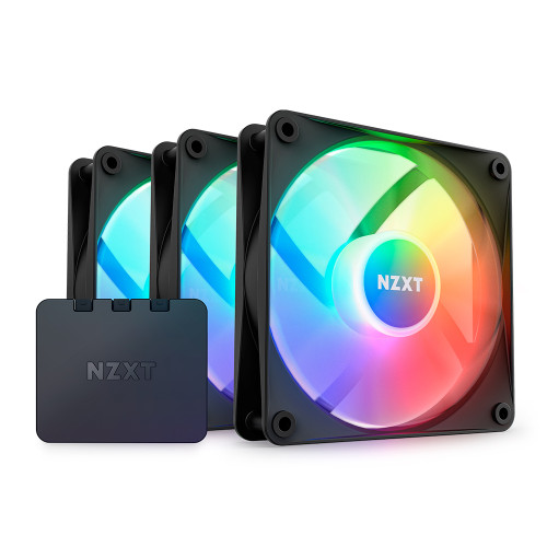 NZXT F120 RGB CORE (컨트롤러/3팩, 블랙)_이미지