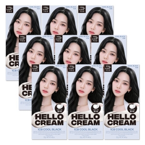 미쟝센 헬로크림 염색약 1CB쿨블랙 (9개)_이미지