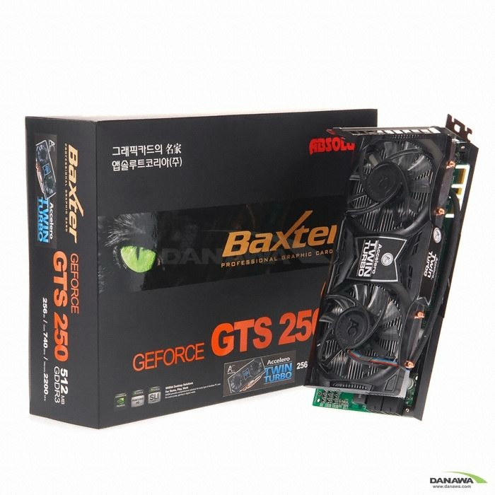 지포스 GTS250 Baxter O.C HDMI D3 512MB Twin Turbo
