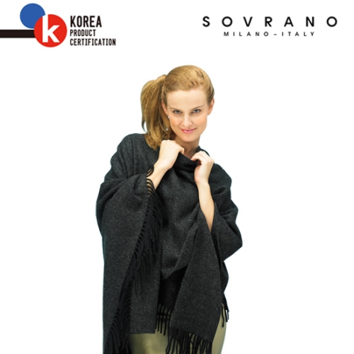  소브라노 울 혼방 트렌디 망토 숄
