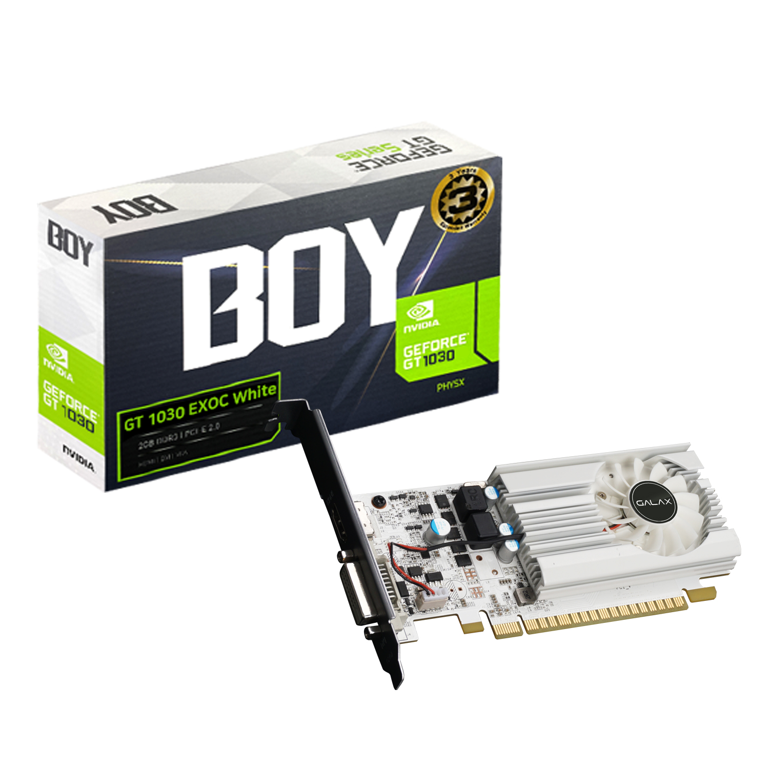 갤럭시 BOY 지포스 GT1030 EXOC WHITE D5 2GB LP_이미지