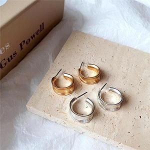 코지 코지일이삼 코지 여자 빈티지 무드 무광 볼드한 미니오링 귀걸이 8781991_이미지