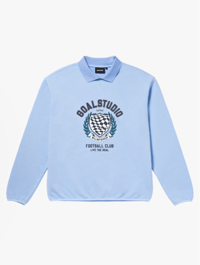 에스티오 ltgt 골스튜디오 GOALSTUDIO FC NE WED COLLAR SWEAT-LIGHT BLUE G3SSW102LBL .._이미지