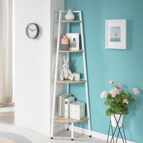 철제 화장실 수납 코너형 4단선반