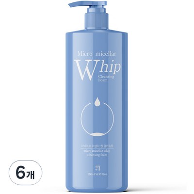 살림백서 마이크로 미셀라 휩 클렌징폼 500ml (6개)_이미지