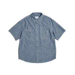 ESPIONAGE Chambray 샴브레이 S/S Railroad 셔츠 Indigo 206590