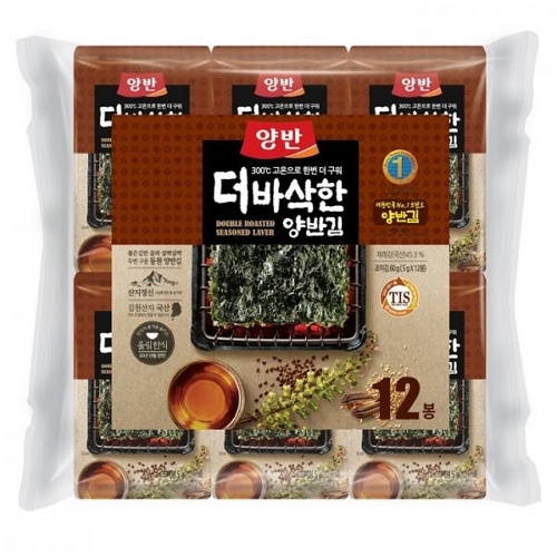 동원F&B 양반 더 바삭한 양반김 5g 12개입이미지입니다. 누르면 해당 게시물로 새창이동합니다.