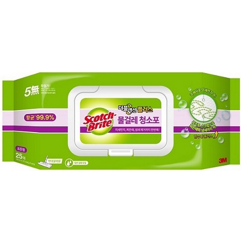 3M 스카치브라이트 더블액션 플러스 물걸레 청소포 표준형 25매