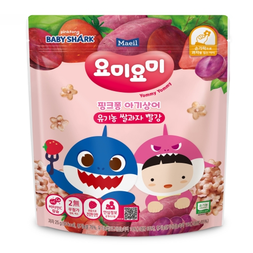 유기농 쌀과자 빨강 25g 1개