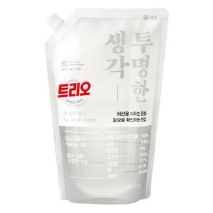 트리오 투명한생각 주방세제 리필 1L