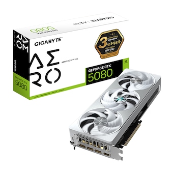 GIGABYTE 지포스 <b>RTX</b> <b>5080</b> AERO OC SFF D7 16GB 제이씨현