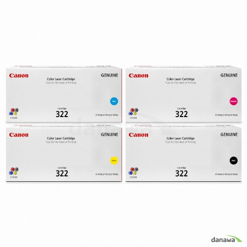 Canon 정품 CRG-322BK, CRG-322C, CRG-322M, CRG-322Y 4색 세트