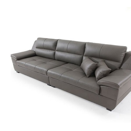 동서가구 뮤토 라텍스탑 천연면피 가죽소파 4인용 (스툴별도)