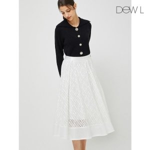 대현 듀엘 PLAN D 텍스쳐 블록 플레어 스커트 WH_D233MSD301_이미지