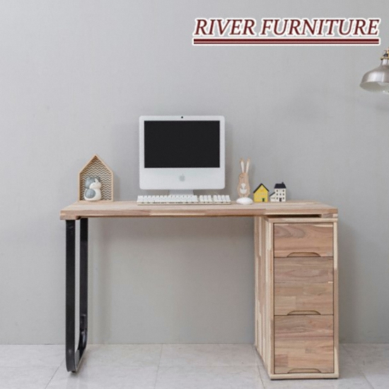 리버퍼니쳐 마쵸 아카시아원목 3단서랍장 책상