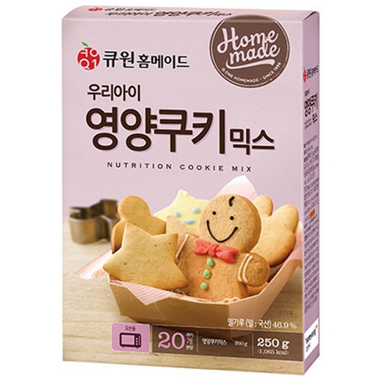 큐원 홈메이드 우리아이 영양쿠키 믹스 250g (2개)_이미지
