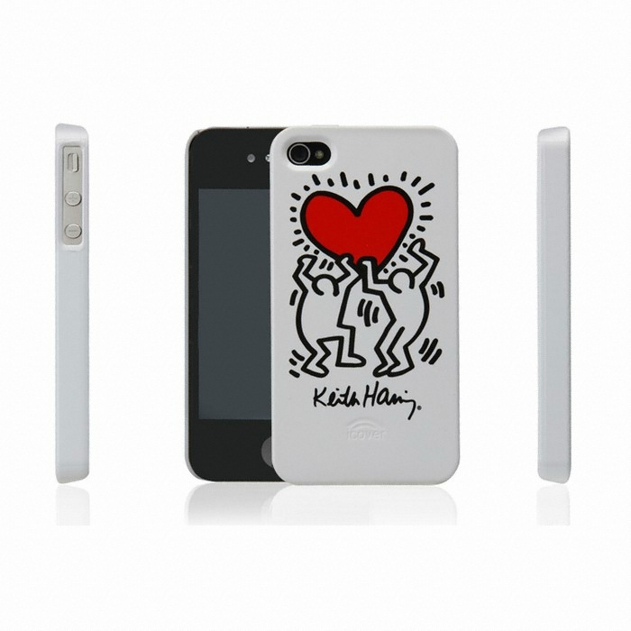 아이커버 KEITH HARING PASTEL GLOSSY WHITE CASE (아이폰4/4S)_이미지