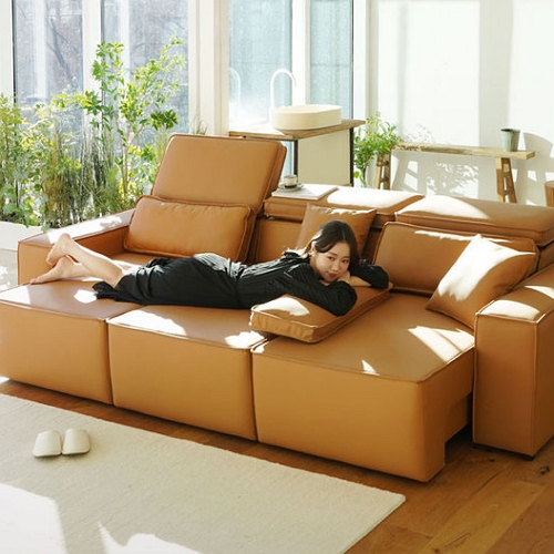 마루이 마시모 모션 슬라이딩 가죽 소파 4인용_이미지