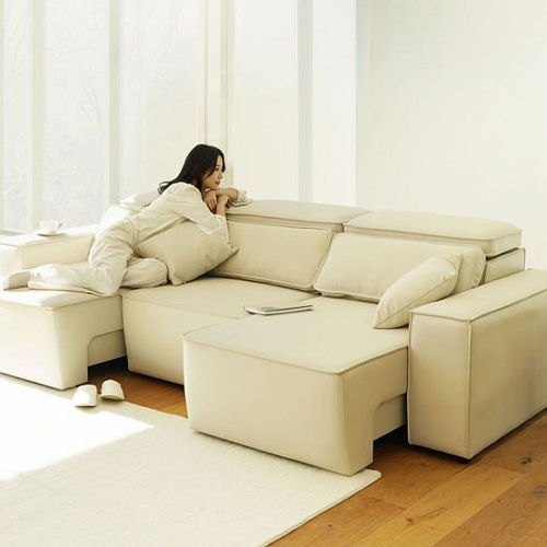 마루이 마시모 모션 슬라이딩 가죽 소파 4인용_이미지