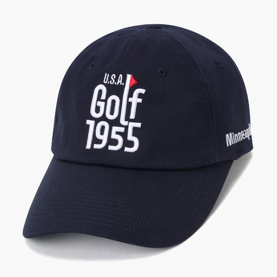 데상트골프 먼싱웨어 1955 코튼 볼캡 네이비 MR211MCP43