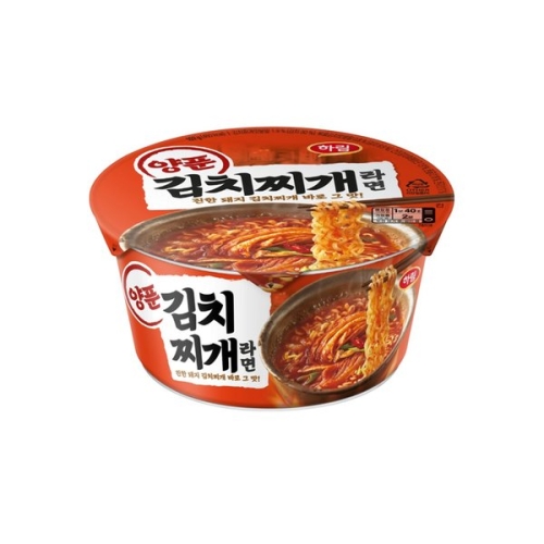 하림 양푼 김치찌개 라면 컵 102g (24개)_이미지