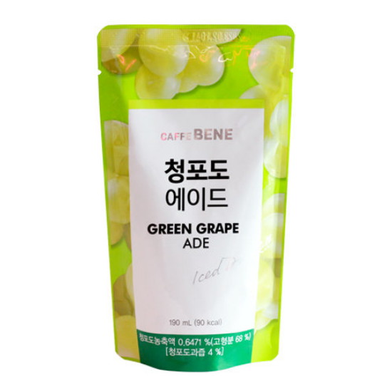 카페베네 청포도 에이드 190ml (50개)_이미지
