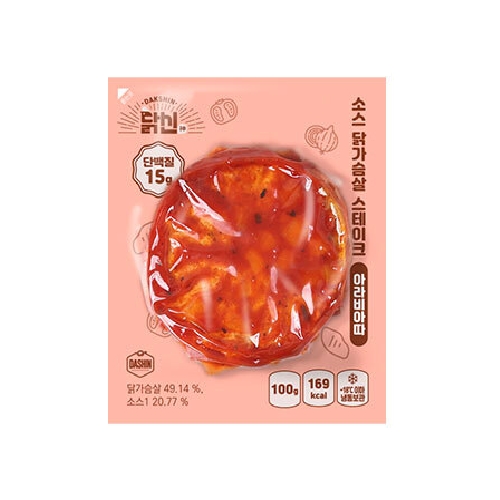 퍼니엠 다신샵 닭신 소스 닭가슴살 스테이크 아라비아따 100g (5개)