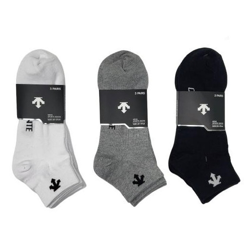 데상트 남성 네임 단목 양말 3켤레 SDC50505