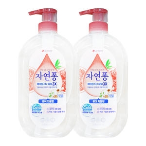 자연퐁 베이킹소다 파워 3X 퓨어 자몽향 735ml (2개)_이미지