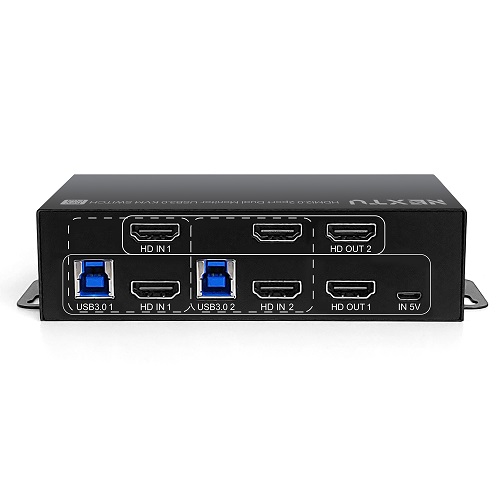 이지넷유비쿼터스 NEXTU NEXT-8903KVM-DUAL 2포트 HDMI KVM 스위치_이미지