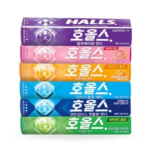 호올스 HALLS 캔디 자몽 34g x20개 홀스 사탕_이미지