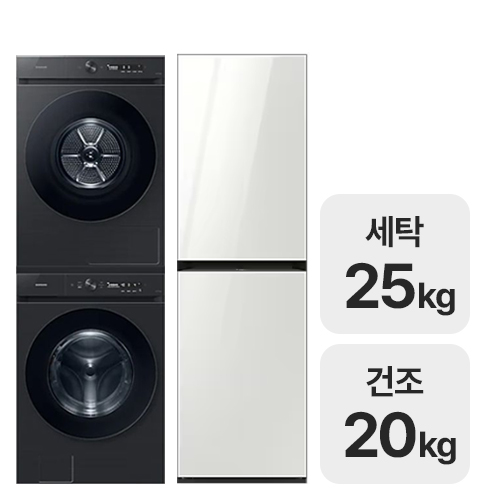 삼성전자 비스포크 AI WF25CB8890BV + DV20CB8870BV + 에어드레서 DF24CB9600WR