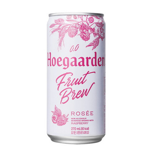 오비맥주 호가든 0.0 논알콜릭 프룻브루 로제 270ml (48개)_이미지
