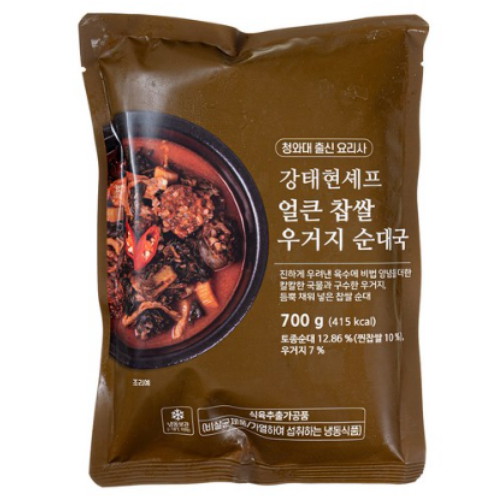 삼미식품 강태현셰프 얼큰 찹쌀 우거지 순대국 700g (2개)_이미지