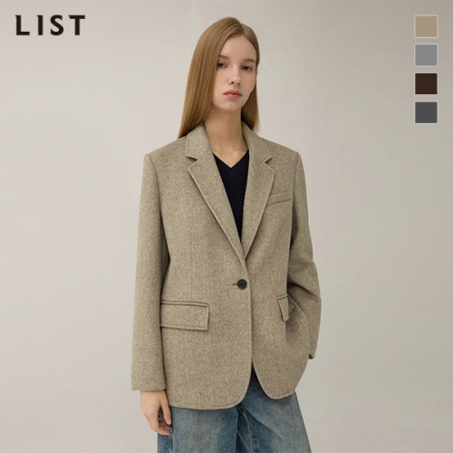 리스트 여성 울 테일러드 원버튼 자켓 TWWJKP82010_이미지