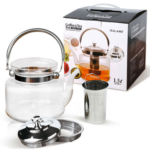  보고나라 이탈리아노 직화용 유리 주전자 1.5L