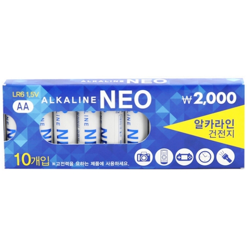 다이소 ㅤ네오셀 알카라인 건전지 AA (벌크) (10알)_이미지