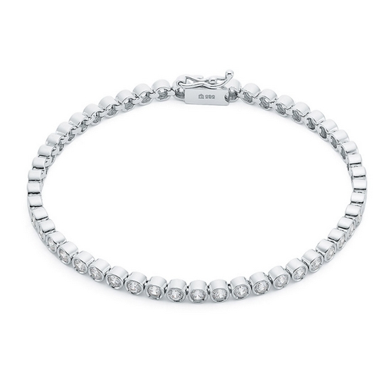 2.3mm 14K 다이아몬드 세팅 베젤라인 테니스 팔찌 LWF24002D