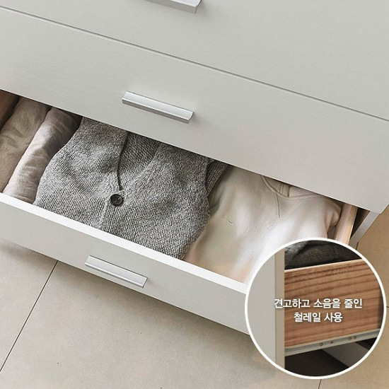 삼익가구 블랑 3단 서랍형 옷장 800_이미지