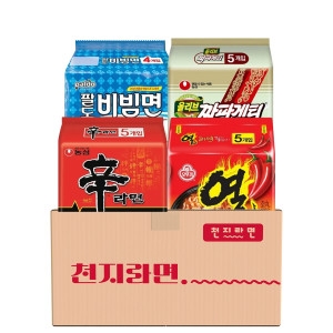 농심외 열라면5개 + 신라면5개 + 팔도비빔면4개 + 짜파게티5개
