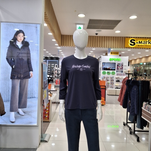 레이온 혼방 7부 티셔츠 1M25382-1_US
