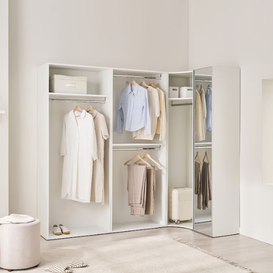 레이디가구  이안 코너형 B세트 드레스룸 2800