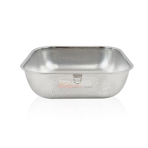퀸센스 정사각 펀칭볼 스텐 타공 채망 세척볼 29cm