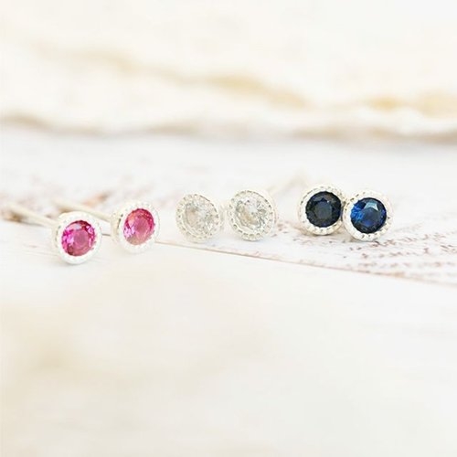 폭스타일 실버 델리 큐빅 귀걸이 W -W51D9ED_이미지