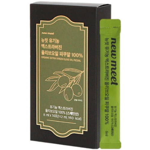 뉴밋 유기농 엑스트라버진 올리브오일 피쿠알 112ml (8ml x 14포) (9개)