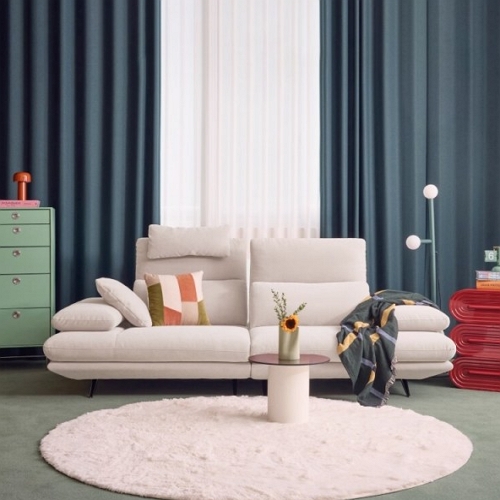 에싸 오아후 와이드 스윙기능 리브 패브릭 소파 3인용 (스툴별도)