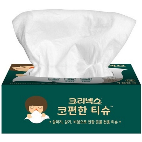 유한킴벌리 크리넥스 ㅤ코편한 티슈 100매 (1개입) *20팩_이미지
