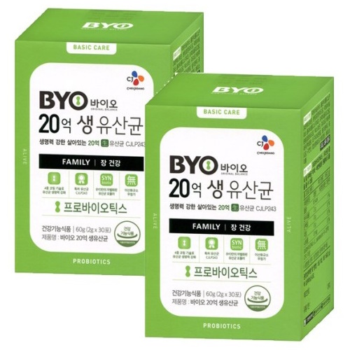  BYO(바이오) 20억 생 유산균 2g 30포 [2개]