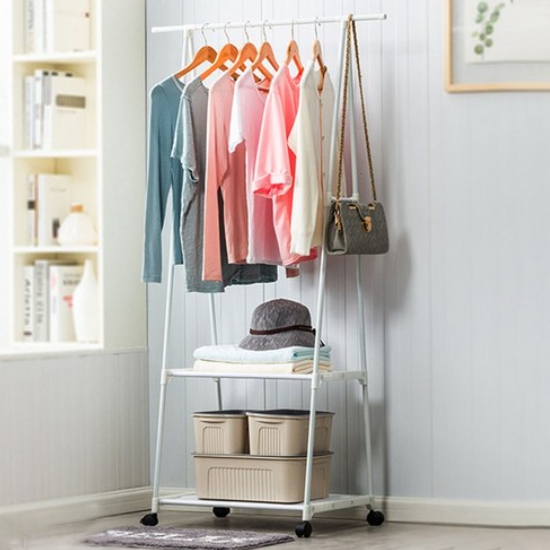 가구느낌  2단 케이 수납 행거